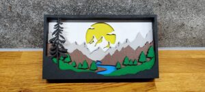 Dekoracja górski widok 3D